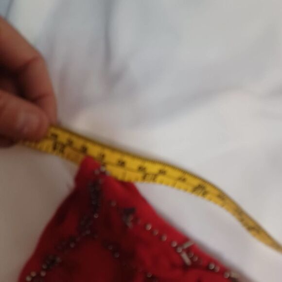 NWT Lost + Wander Boho Hand Beaded Red Swing Dress Crewneck Sleeveless M - Picture 13 of 14